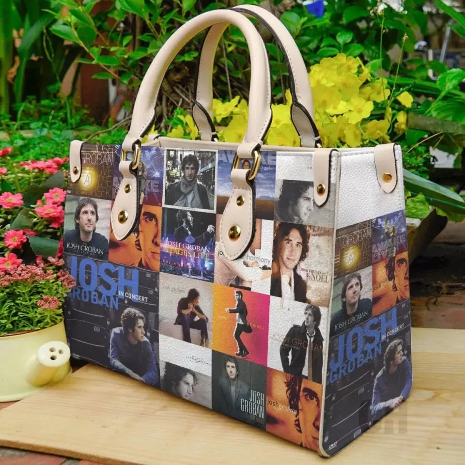 Josh Groban Leather Handbag Music Shoulder Bag Handle