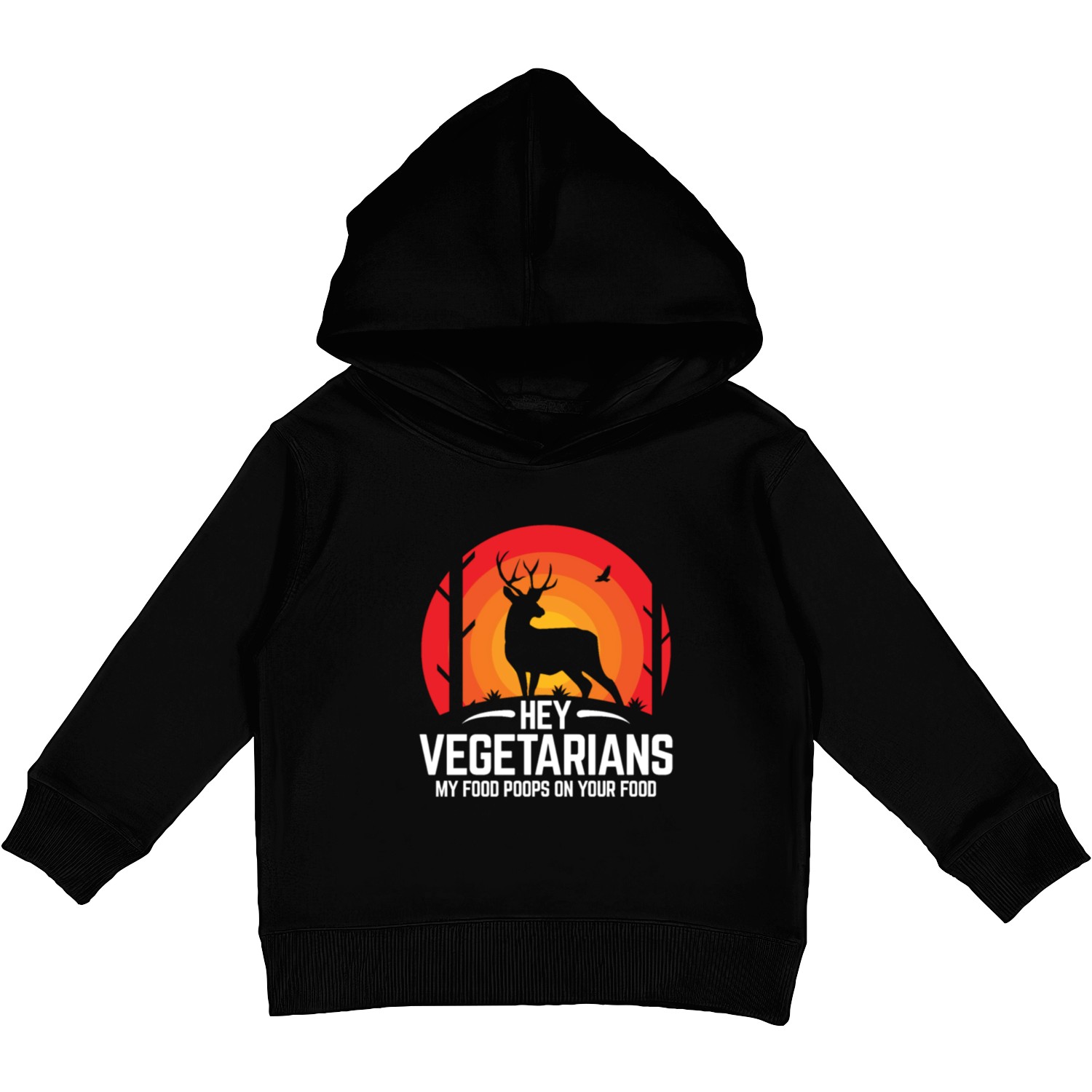 Hey Vegetarians Hungting Deer Kids Pullover Hoodies
