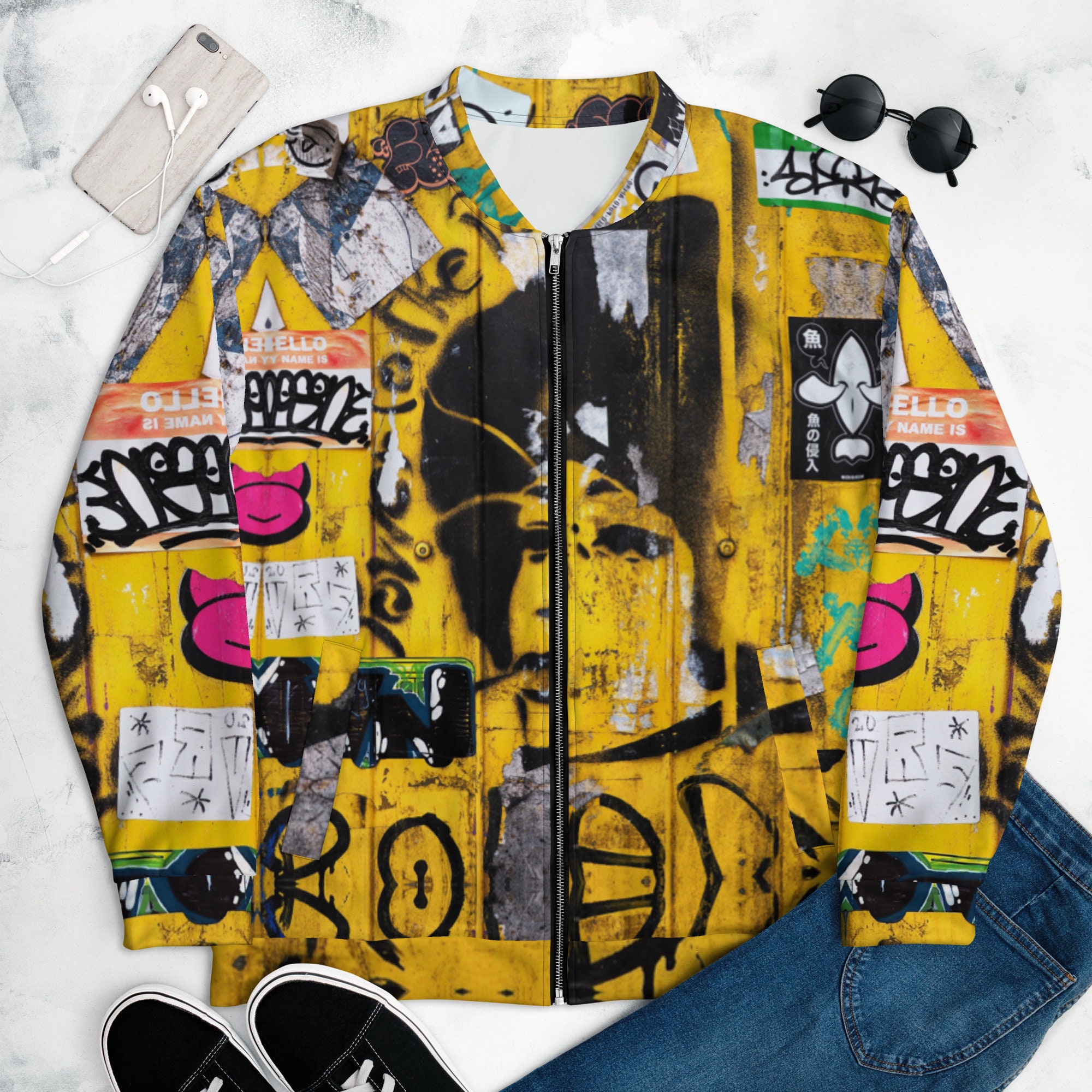 Vintage Bomber Jacket ,All Over Print Unisex Bomber Jacket