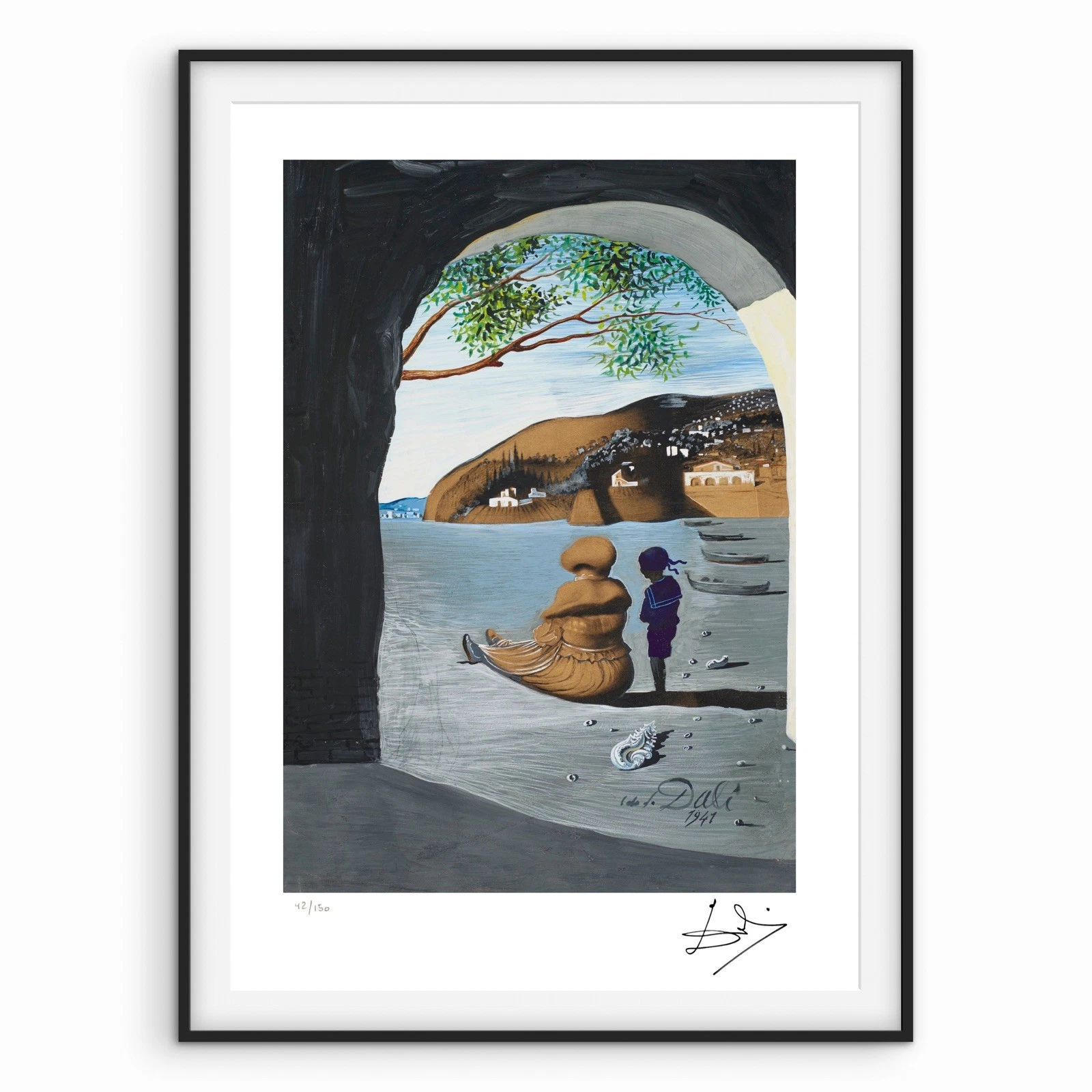 Salvador Dali Signed- Mysterious Mouth Appearing in the Back of My Nurse -Cert