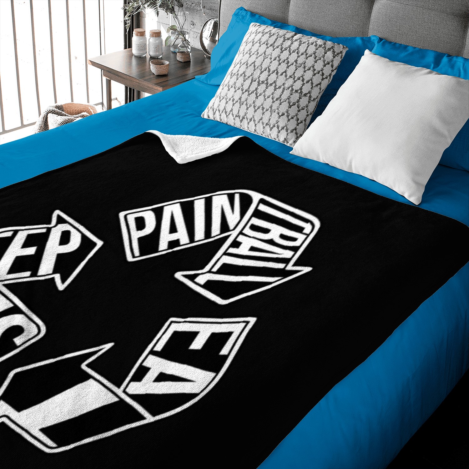 Eat sleep paintball repeat or recycle Baby Blankets