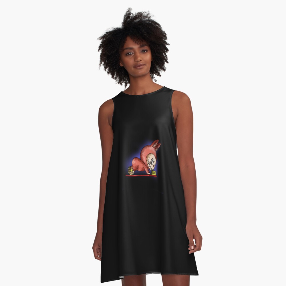 Labubu morning exercise A-Line Dress, Gift for Her