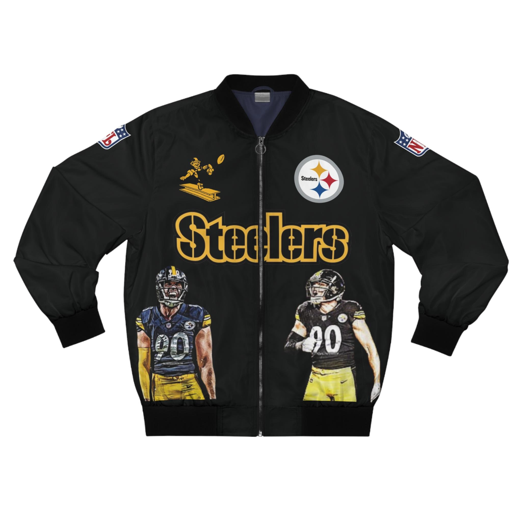 TJ Watt Pittsburgh Steeler football Sideline Bomber Jacket