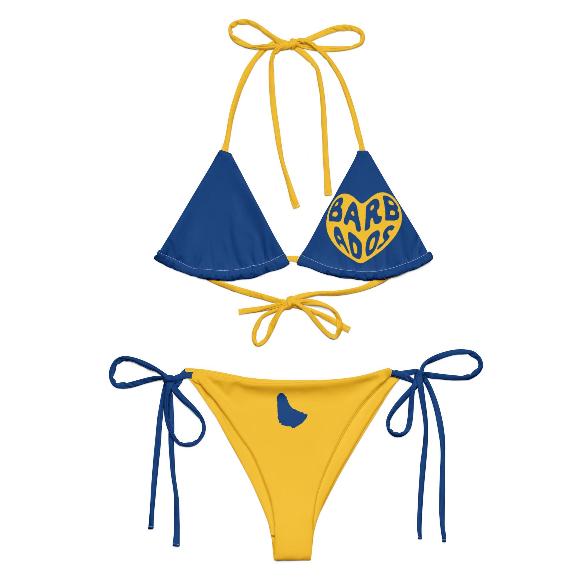 Barbados String Bikini Set Caribbean Triangle Bikini Women’s Swimsuit