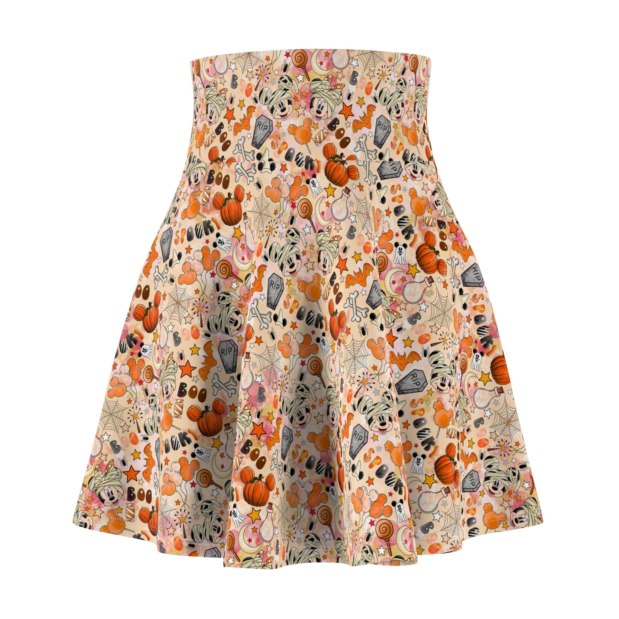 Mummies and Candy Mouse Halloween Women's Skater Skirt