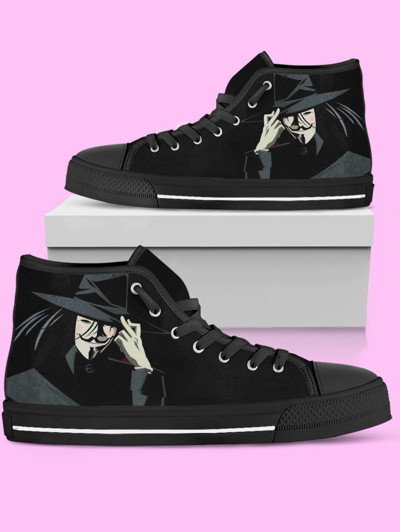 V for Vendetta High-Top Sneakers, Movie Sneakers