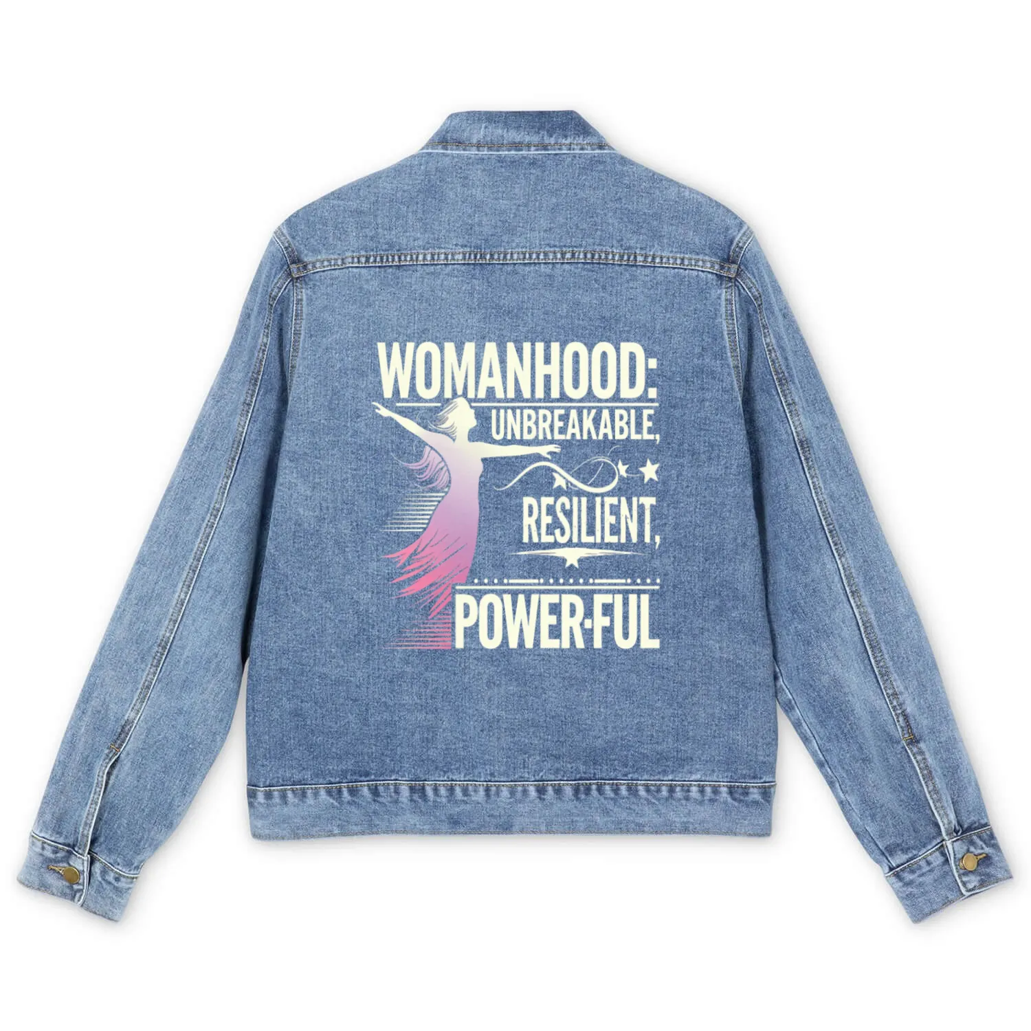 Unbreakable Woman, Resilient. Powerful. Proud Men's Denim Jackets