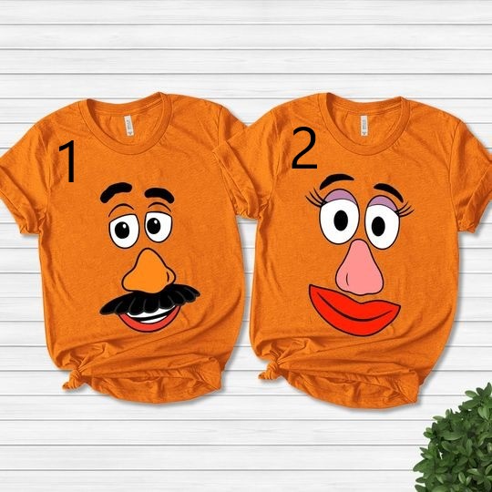 Mr Potato and Ms Potato Heads Inspired Couples Matching Shirt, Mr Potato and Ms Potato Shirt, Halloween Couple Shirt