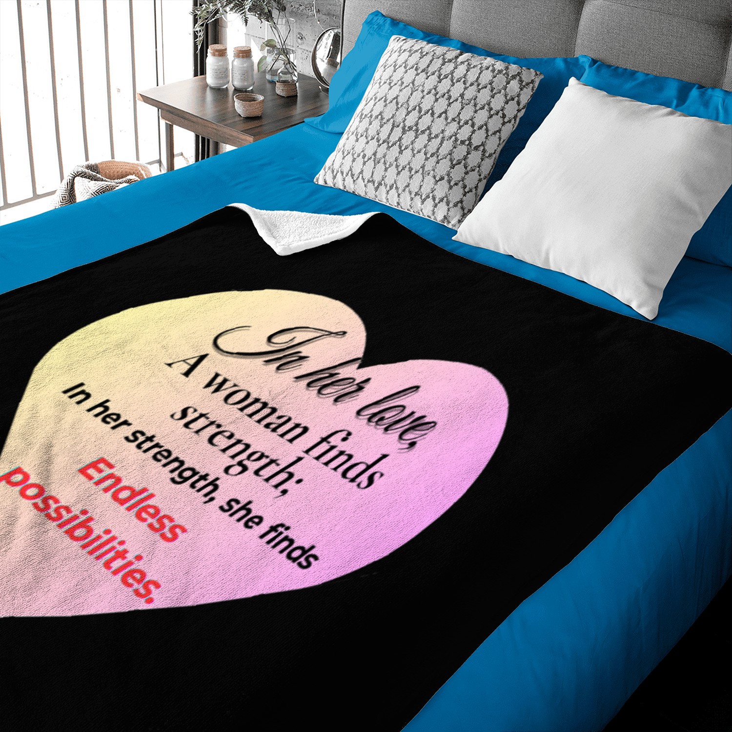 Woman in love Baby Blankets