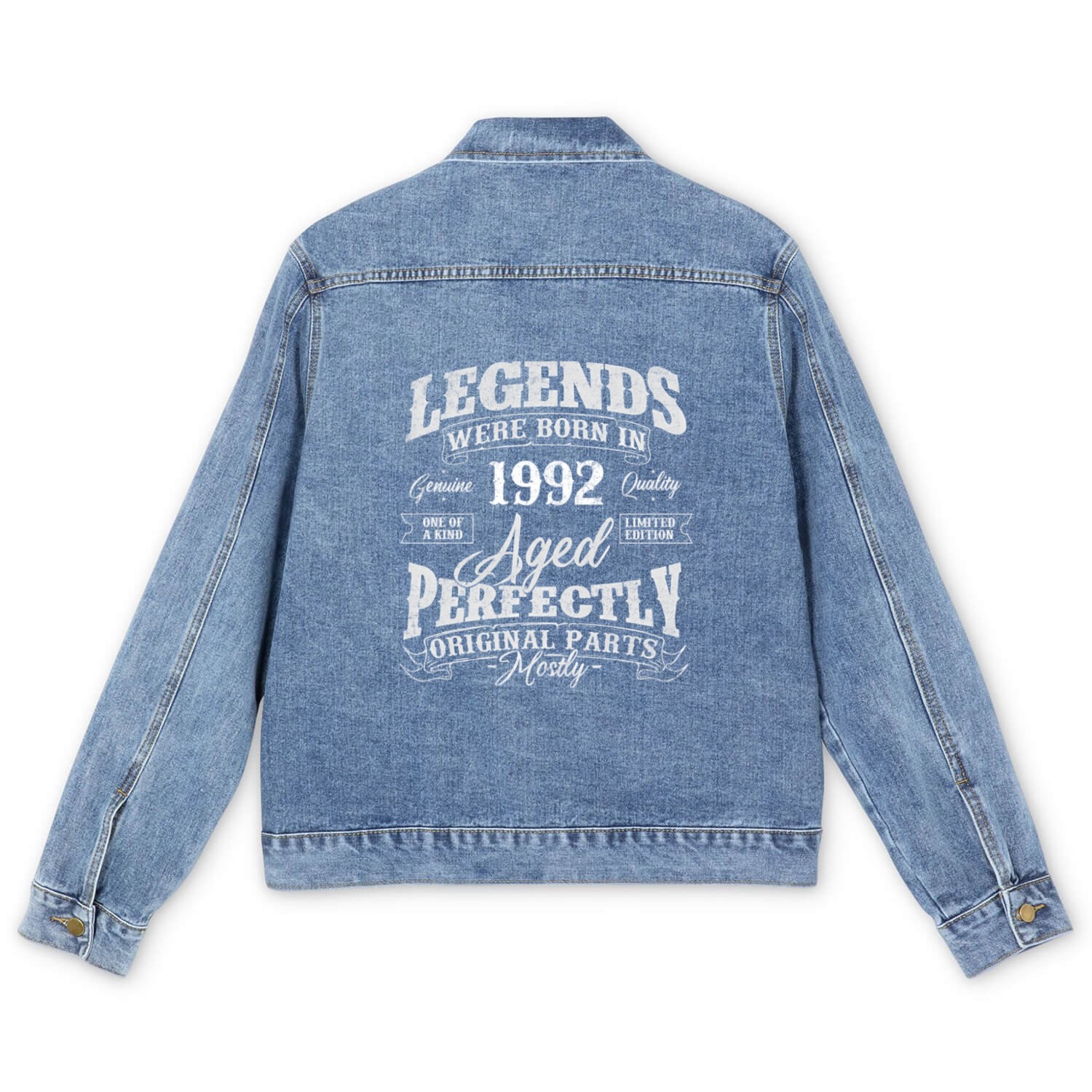 Legends Were Born In 1992 Year Of Birth Men's Denim Jackets