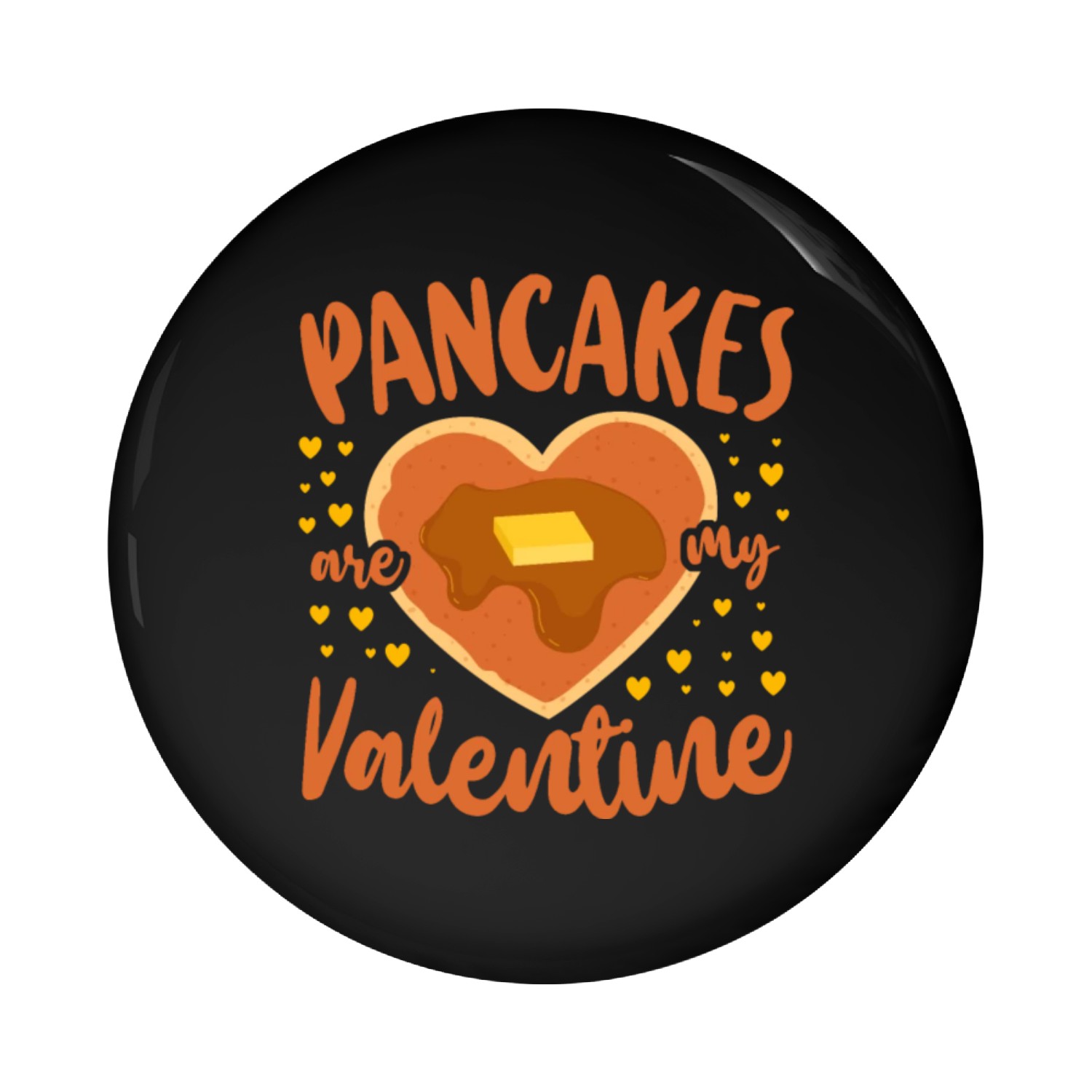 Pancake Lover Kids Valentines Day Pin Buttons