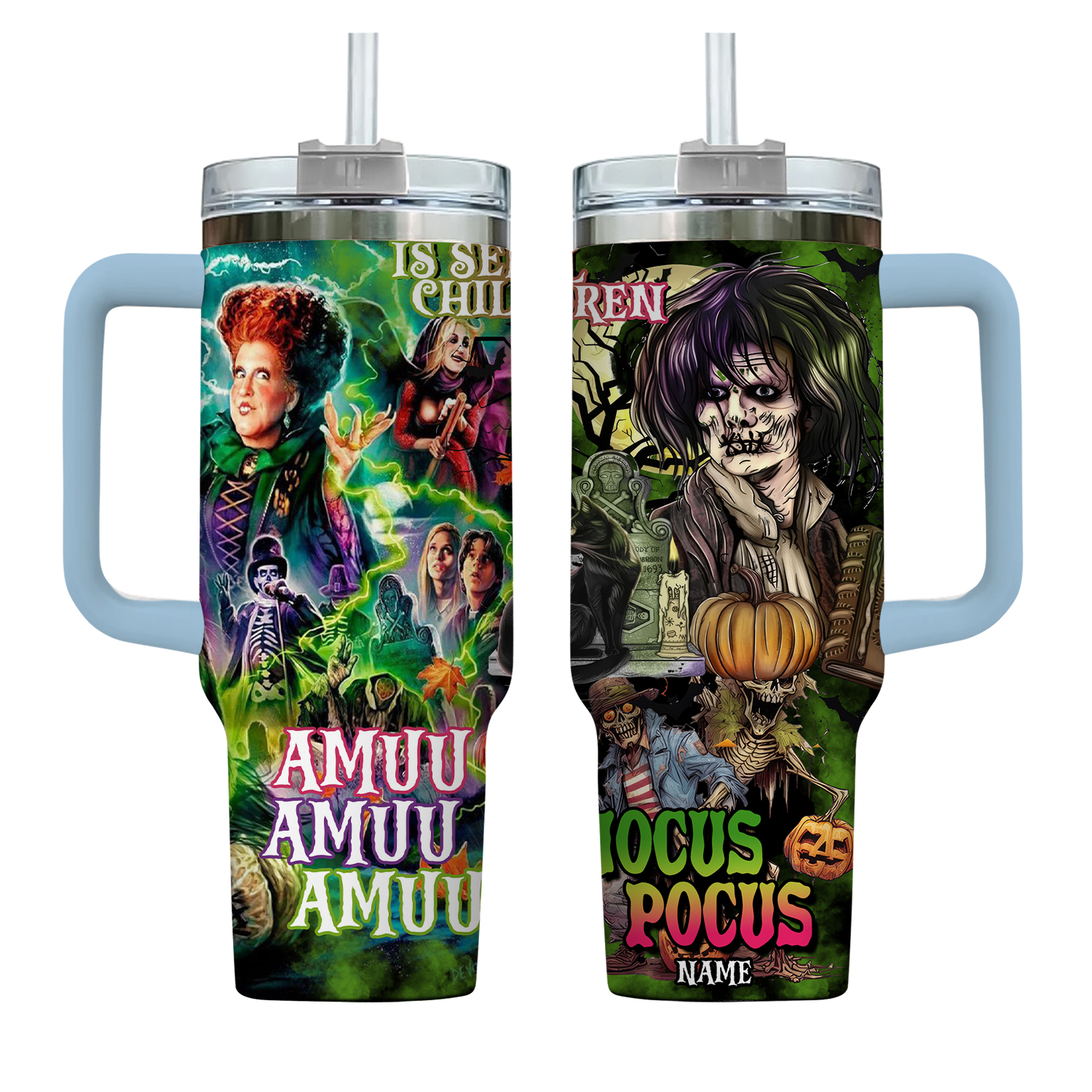 Personalized Halloween Movie 40oz Tumbler, Halloween Tumbler , Halloween 40oz Tumbler Cup