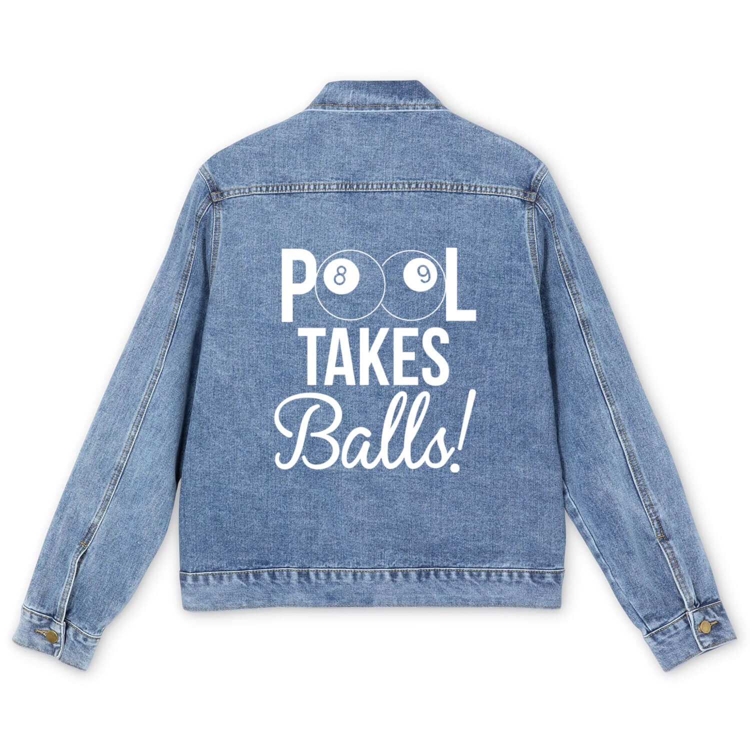 Billiard Game Pool Takes Balls Athlete Gift Idea Men's Denim Jackets