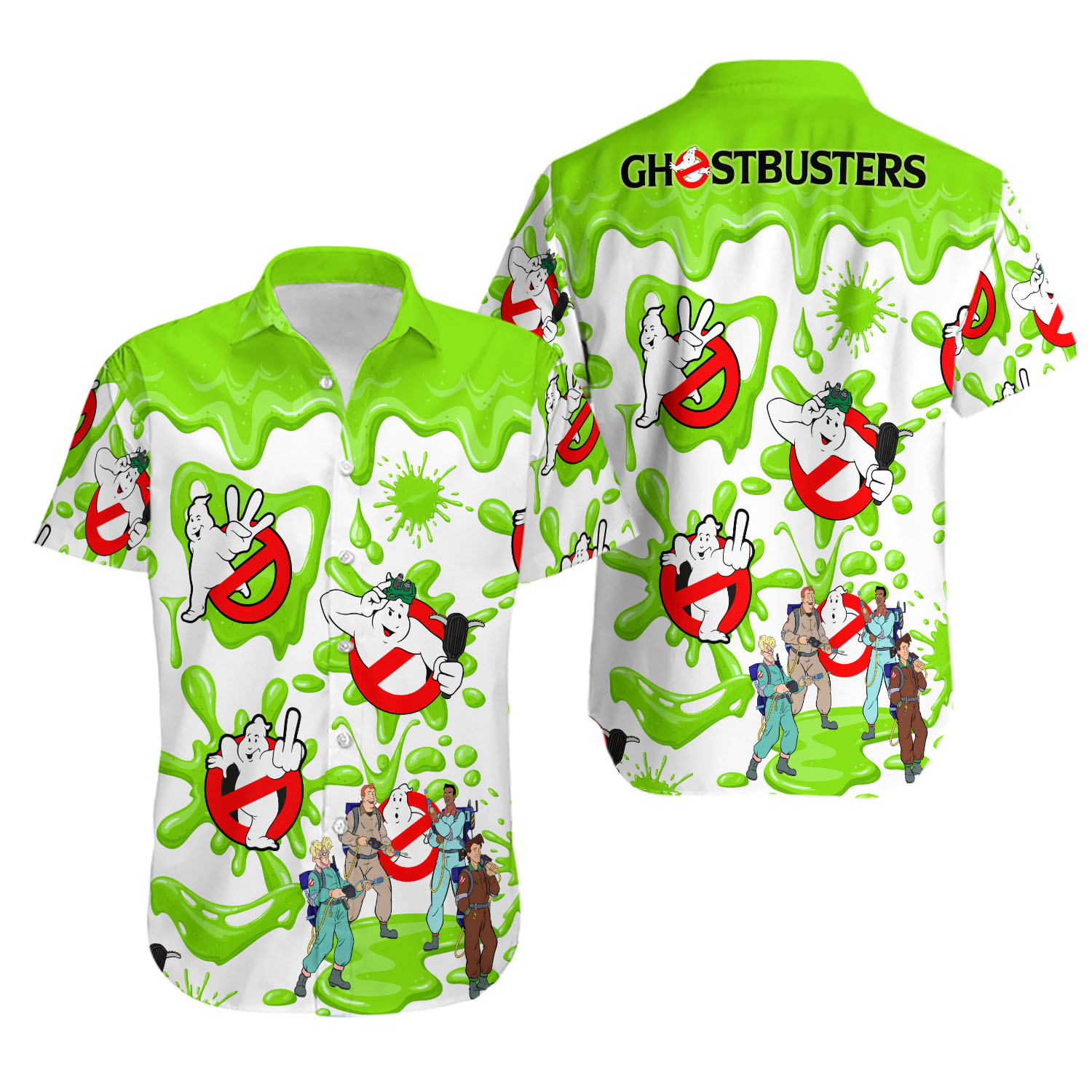 Ghostbusters Stay Puft Marshmallow Man Hawaiian Shirt