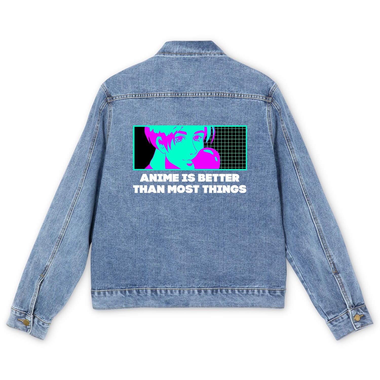 Anime Better Than Most Things Japanese Anime Lover Men's Denim Jackets