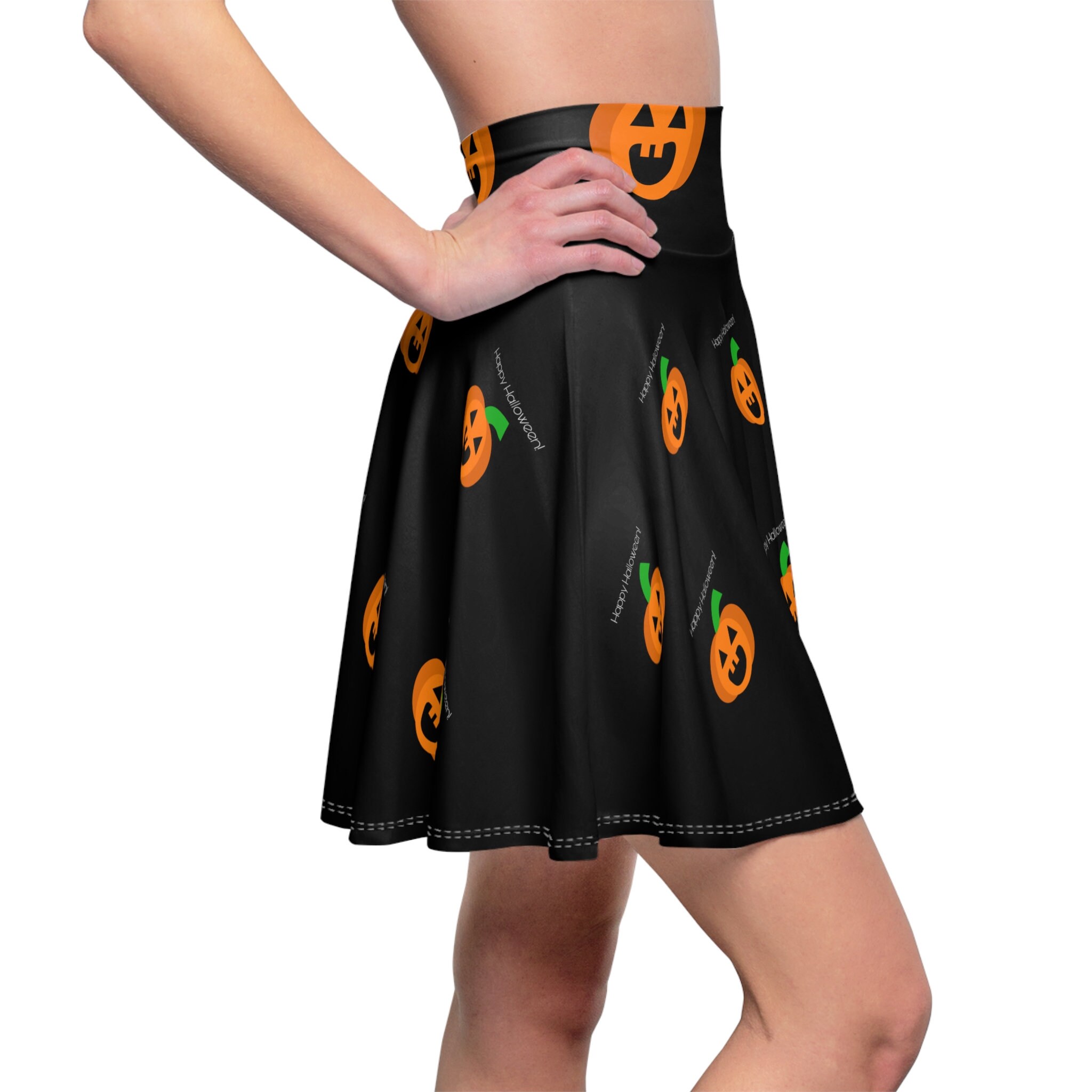 Halloween Skater Skirt for Women All Over Print