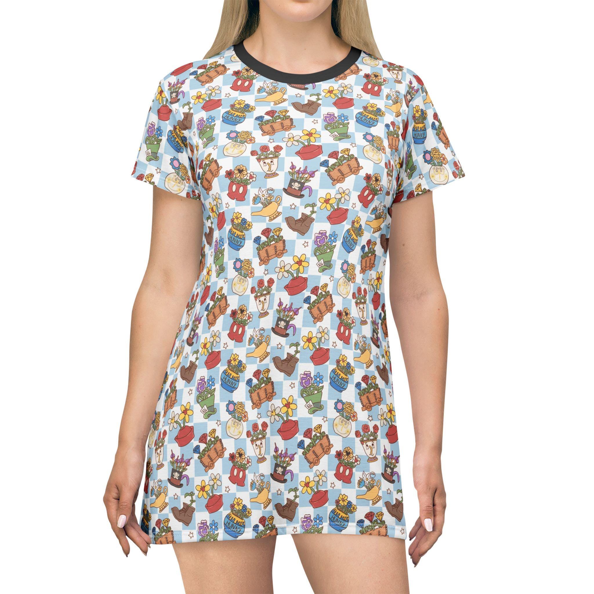 Flourishing Fairytale Pots Women's T-Shirt Dress
