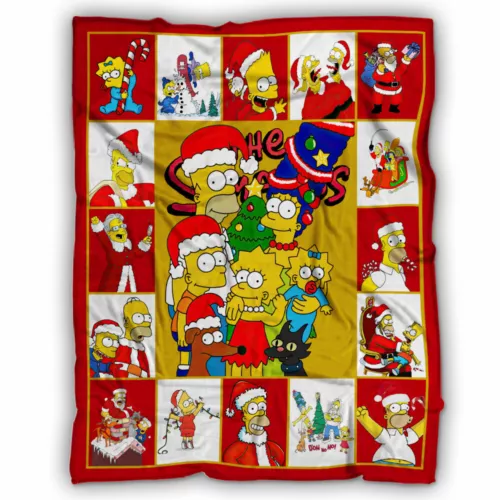 The Simpsons Blanket, The Simpsons Cartoon TV Series Throw, Sherpa Blanket
