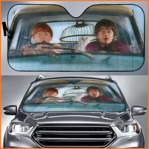 Harry Potter Ron Flying Auto Sun Shade Car Sunshade Car Cooling Accessories