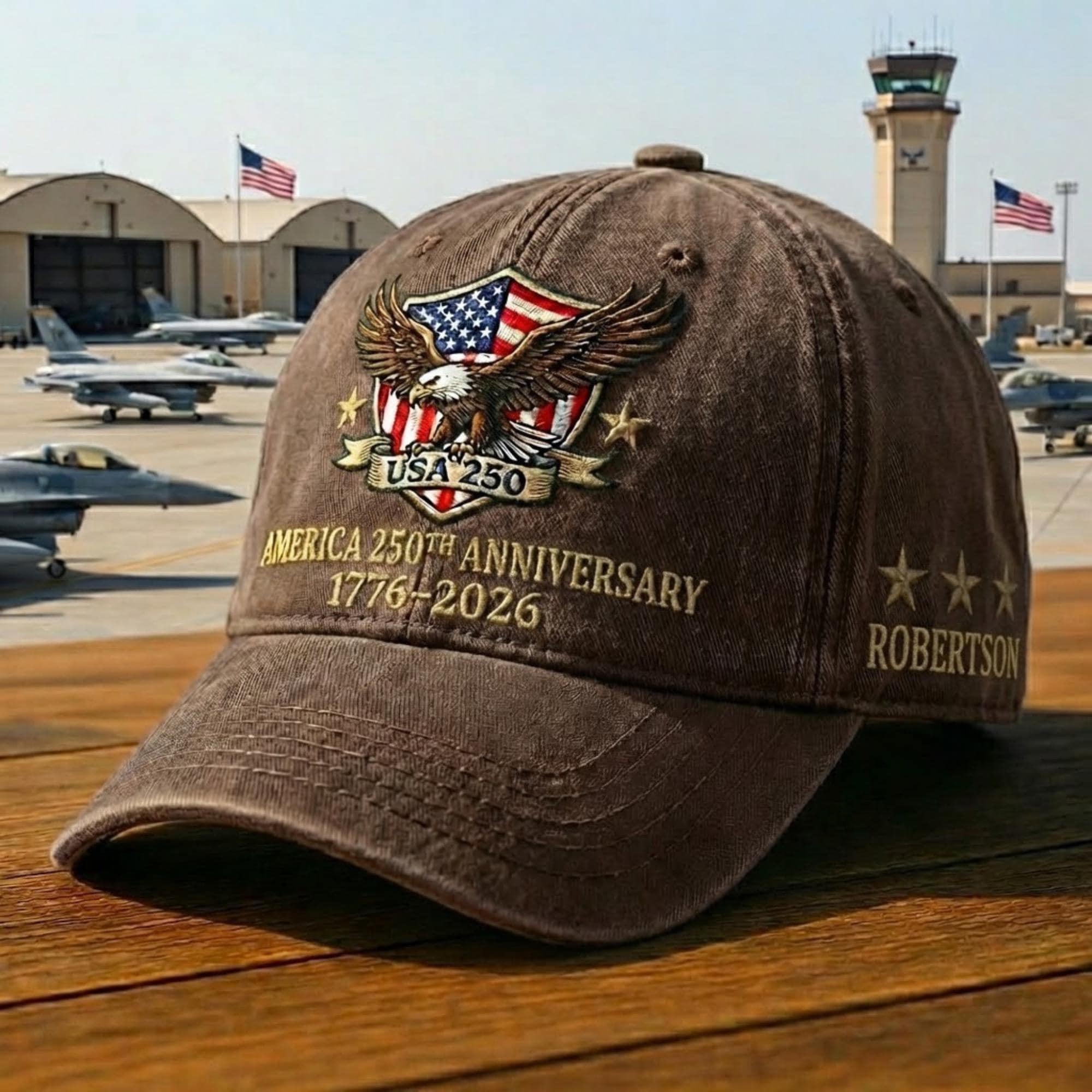 Personalized America 250 Hat 17762026, USA 250th Anniversary Embroidered Cap, Patriotic Baseball Hat, Semiquincentennial Gift, Veteran Cap