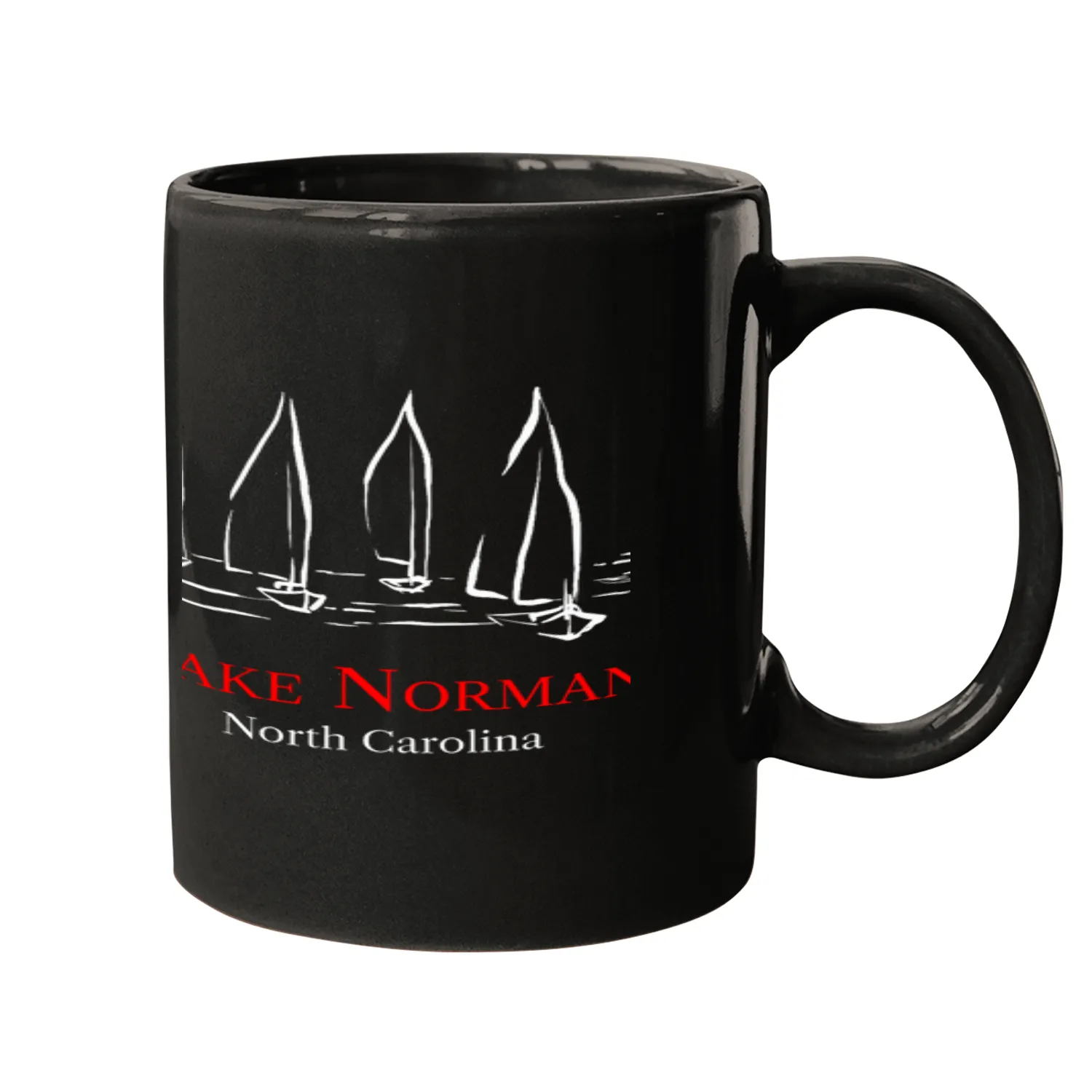Lake Norman Sailing Sailboats Outdoors Boating Nautical Mugs