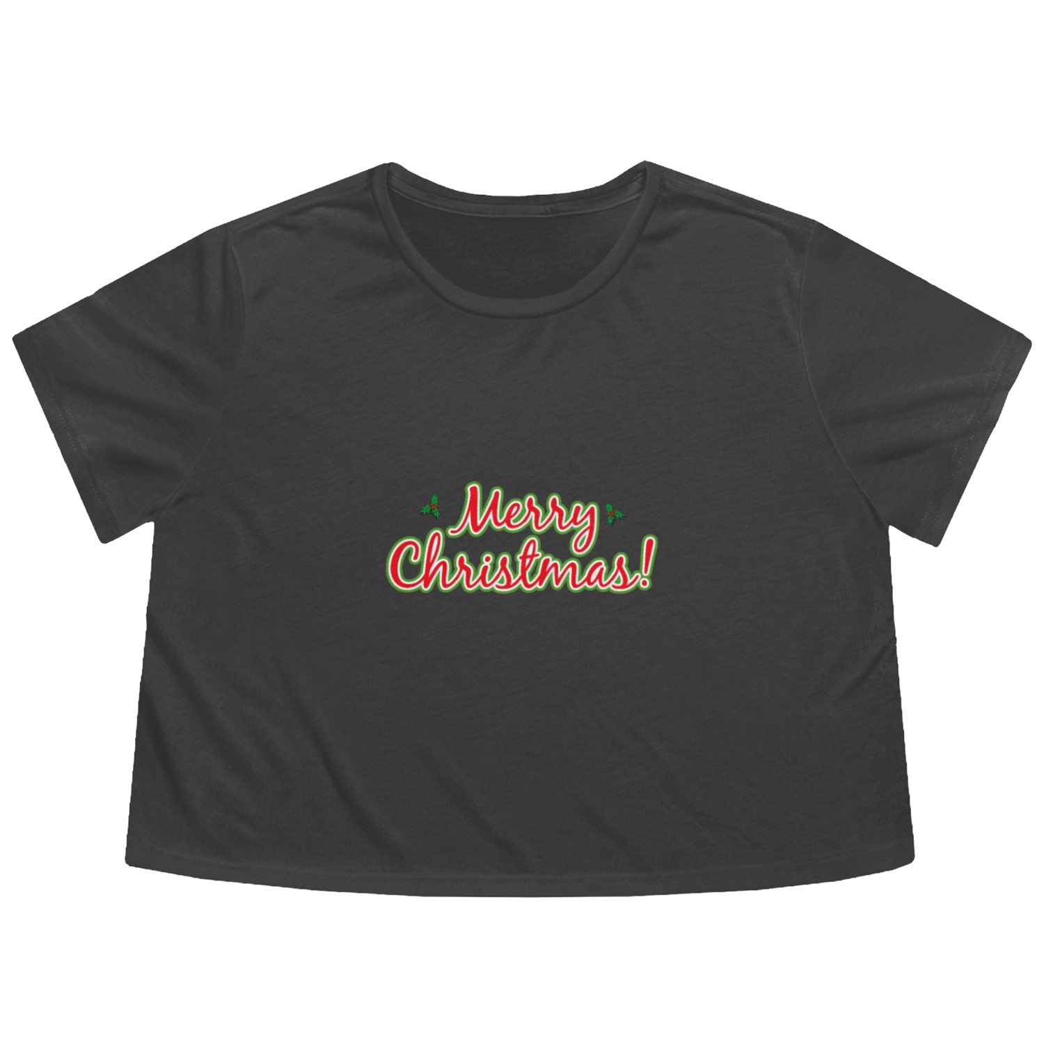 Merry Christmas Flowy Cropped Tees