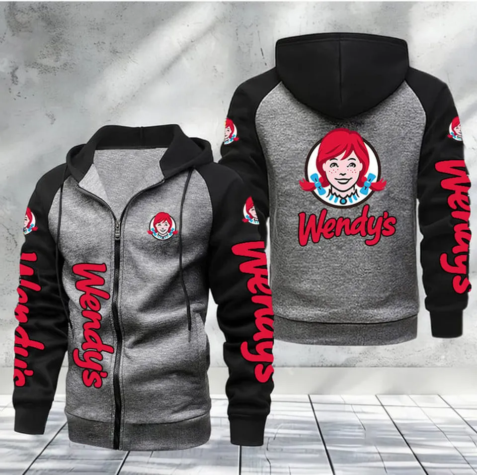 Wendy's Men's Raglan Full Zip Hoodies