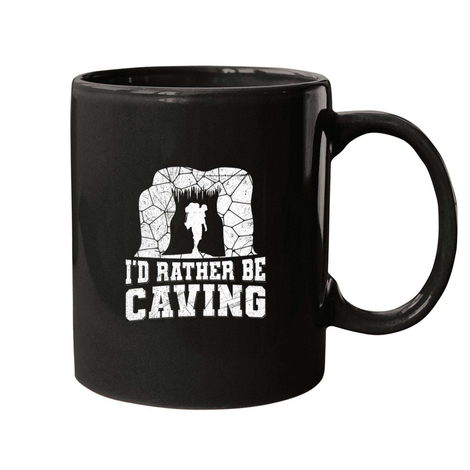 Id rather be caving Quote for a Cave explorer Mugs