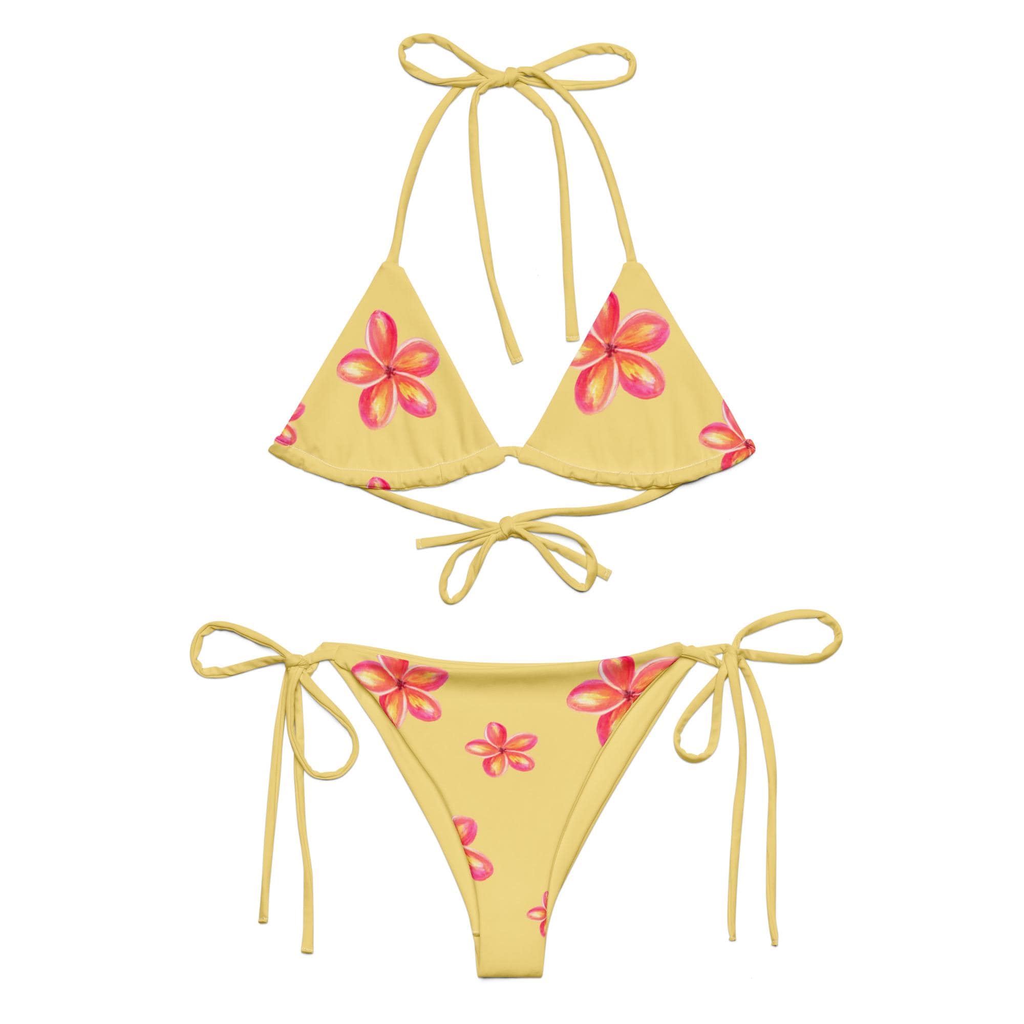 Blooming Floral String Bikini Set for Women