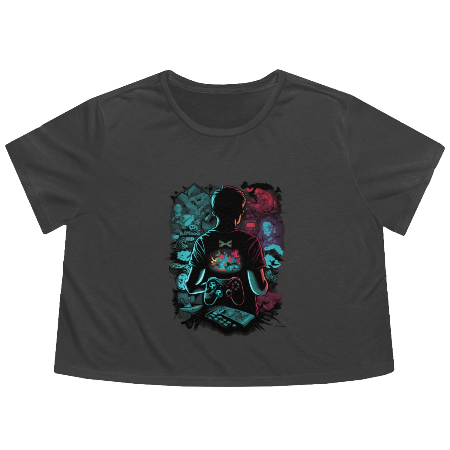 Game lover Flowy Cropped Tees