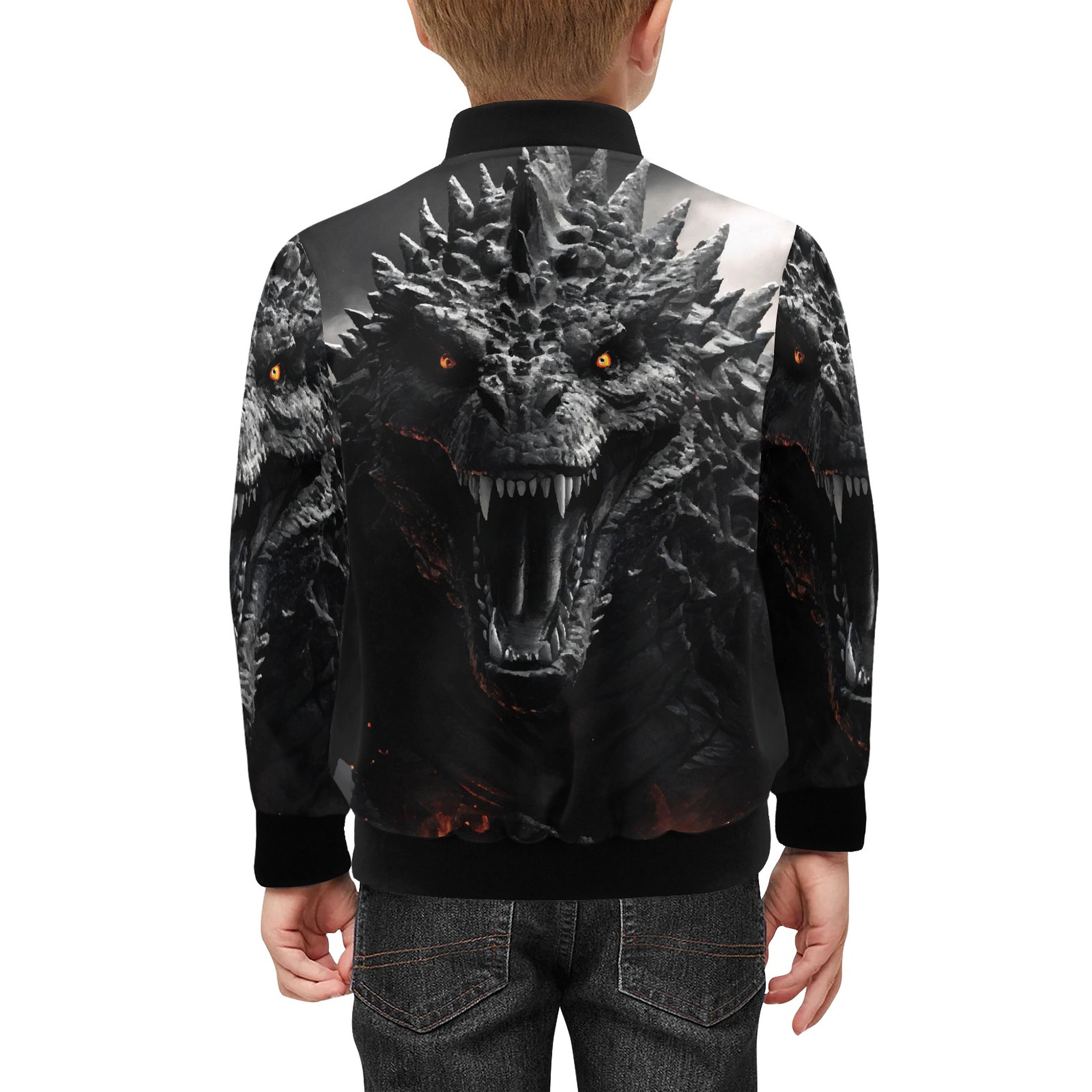 Bomber Jacket with Pockets god zilla Gojira Kaiju Moster