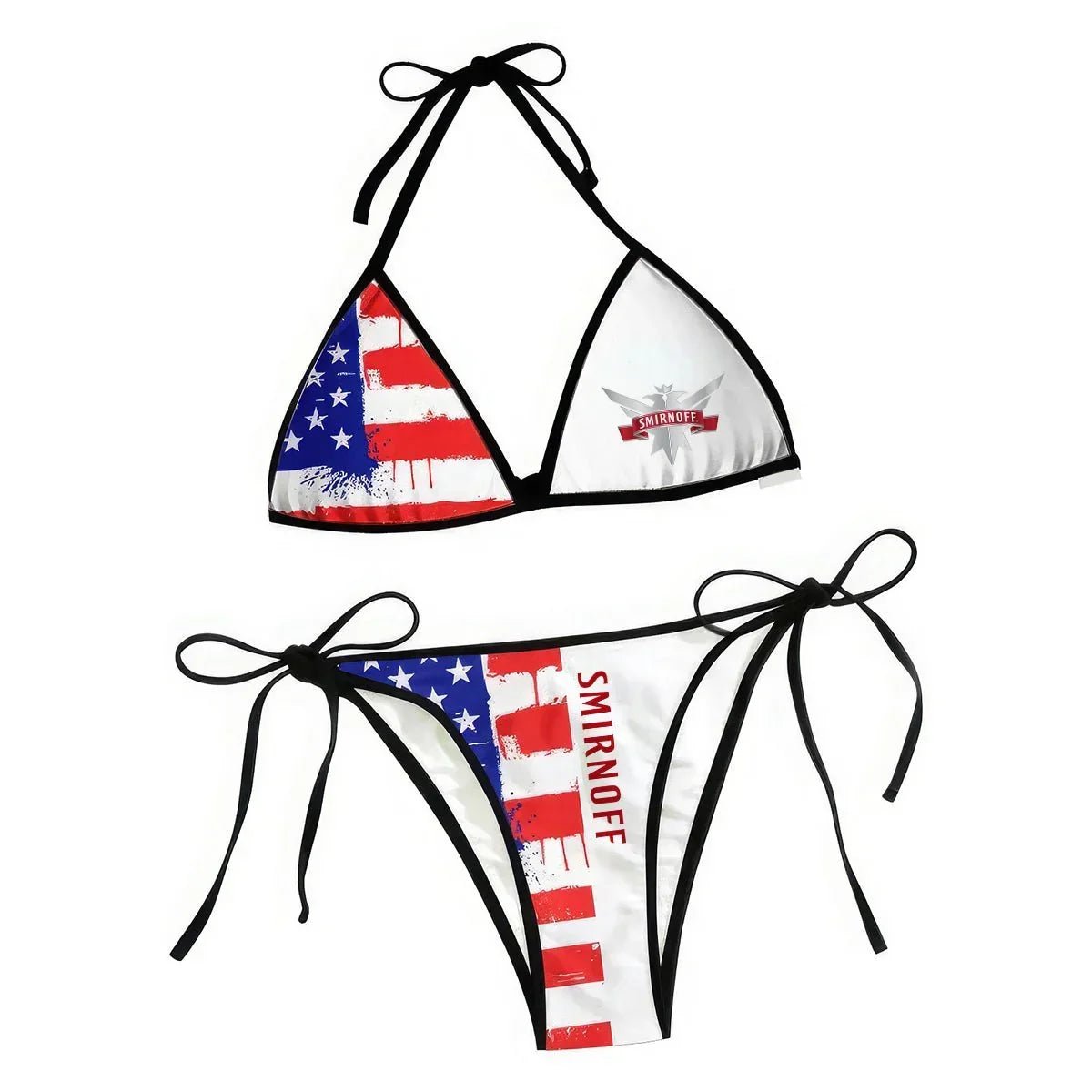 Smiroff American Flag Triangle Beach Bikini