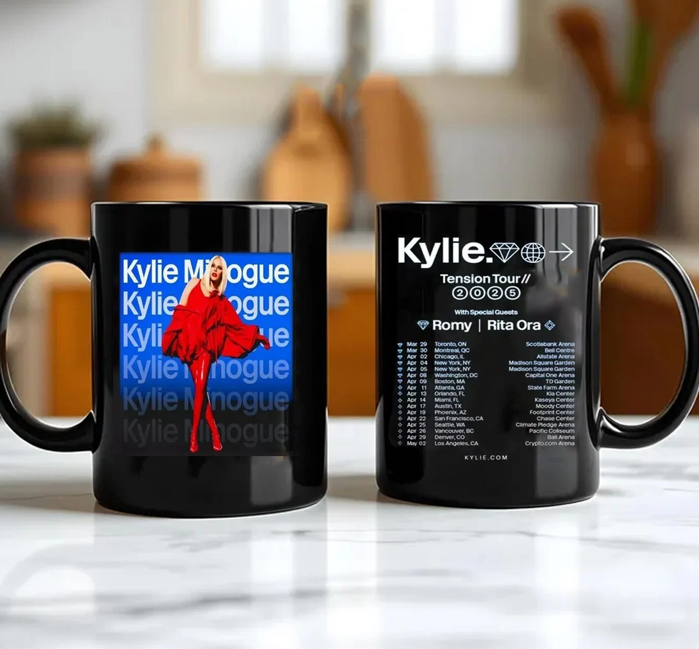 2025 Kylie Minogue Tension World Tour Coffee Mug Gif Fan