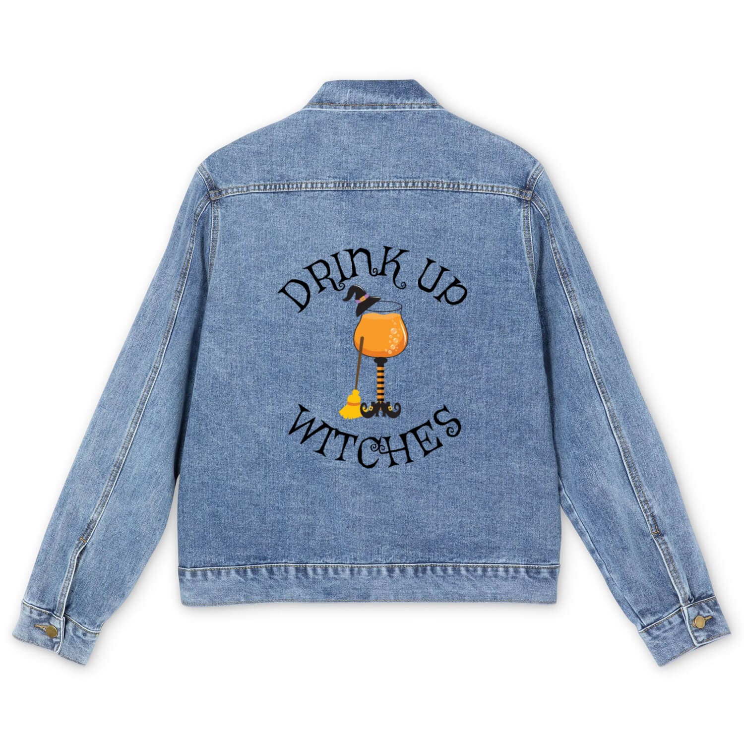 Drink up Wine Witches - Halloween Party Men's Denim Jackets