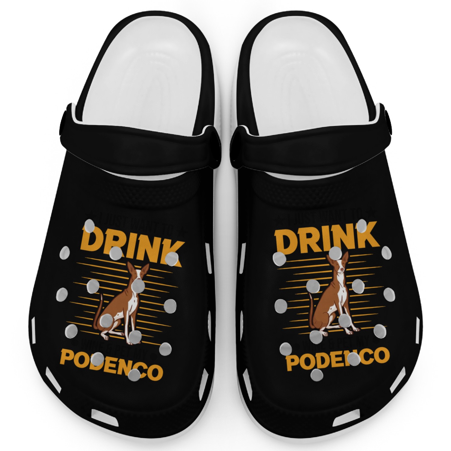 Podenco & Wine Spanish Greyhound Clogs