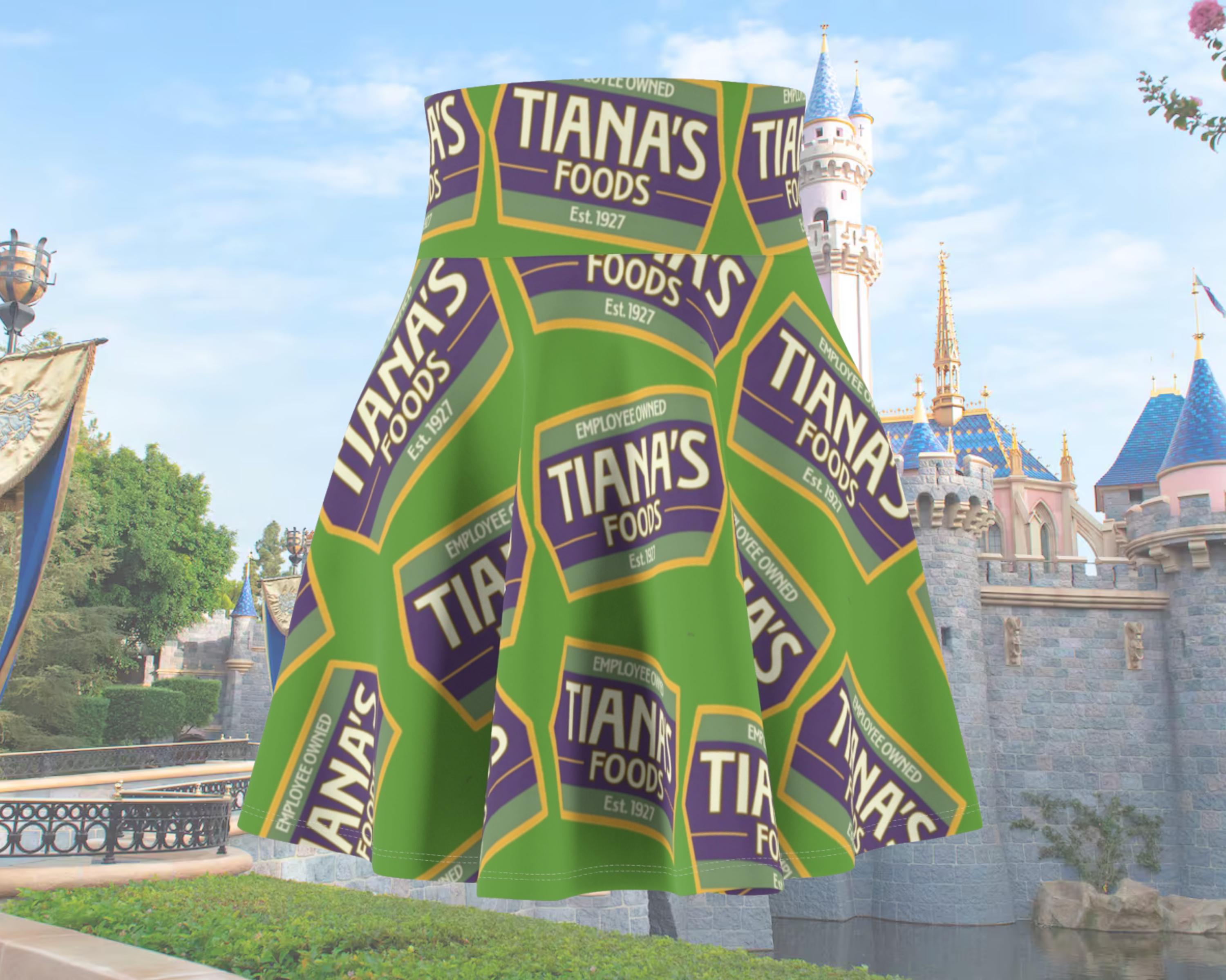Tiana's Bayou Restaurant Green Running Skirt | Magical Running Skirts | Women's Skater Skirt