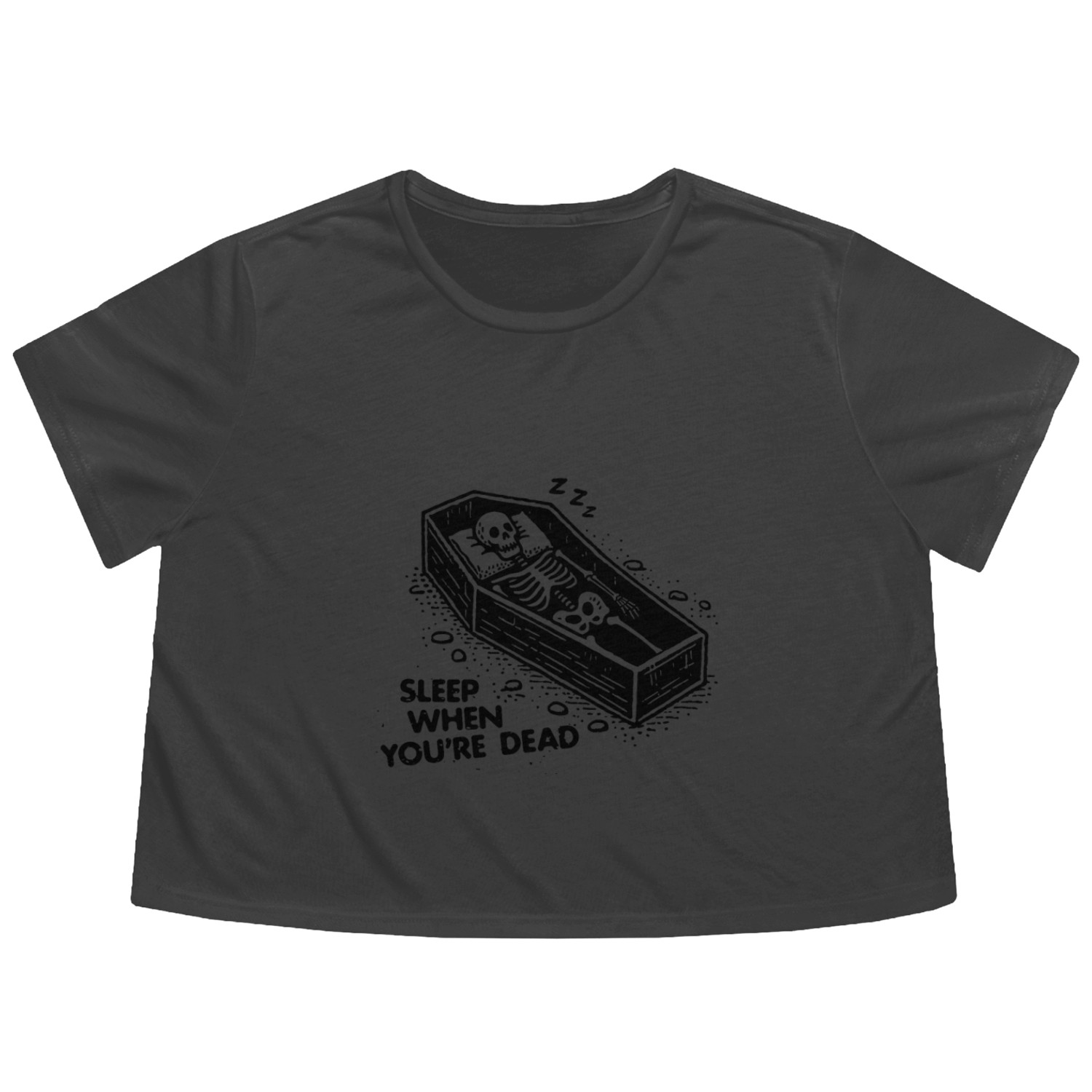 Sleep When You're Dead Flowy Cropped Tees