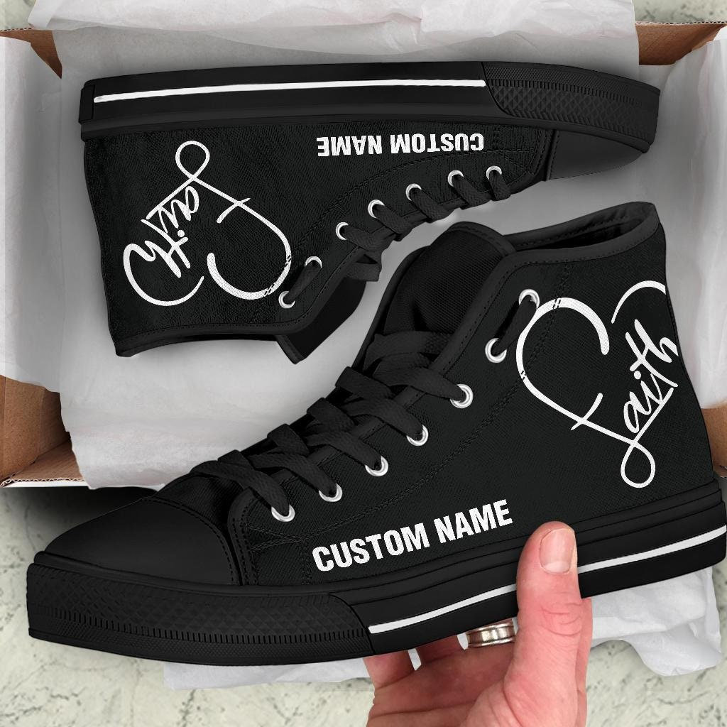 Faith Custom Name High Top Sneakers / Faith Custom Print Trainers Shoes / Faith High Top Shoes / Faith Gift