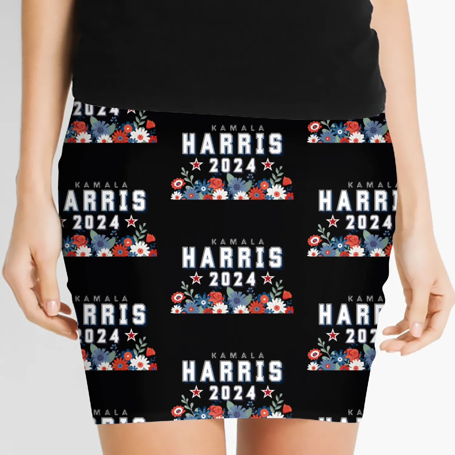 Harris 2024 Floral Election Women's Mini Skirts