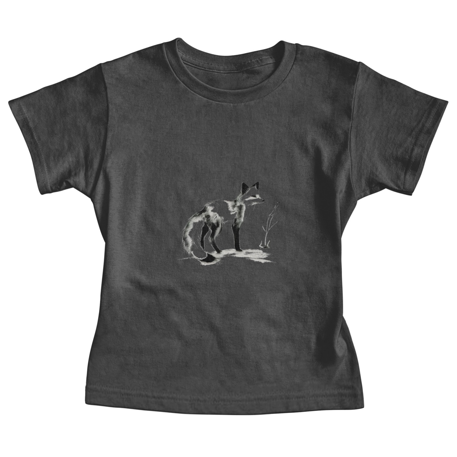 Fox Sumie Painting Kitsune Japanese art Baby Tees