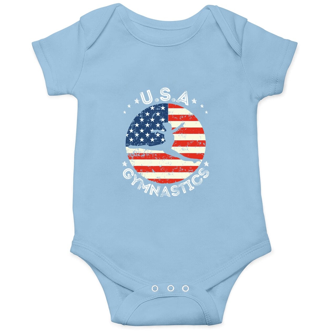 Usa Vintage Gymnastics Team Retro Support Usa Gymnast Baby Bodysuit