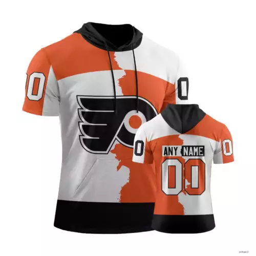 Philadelphia Flyers Personalize Short Sleeve Hoodie