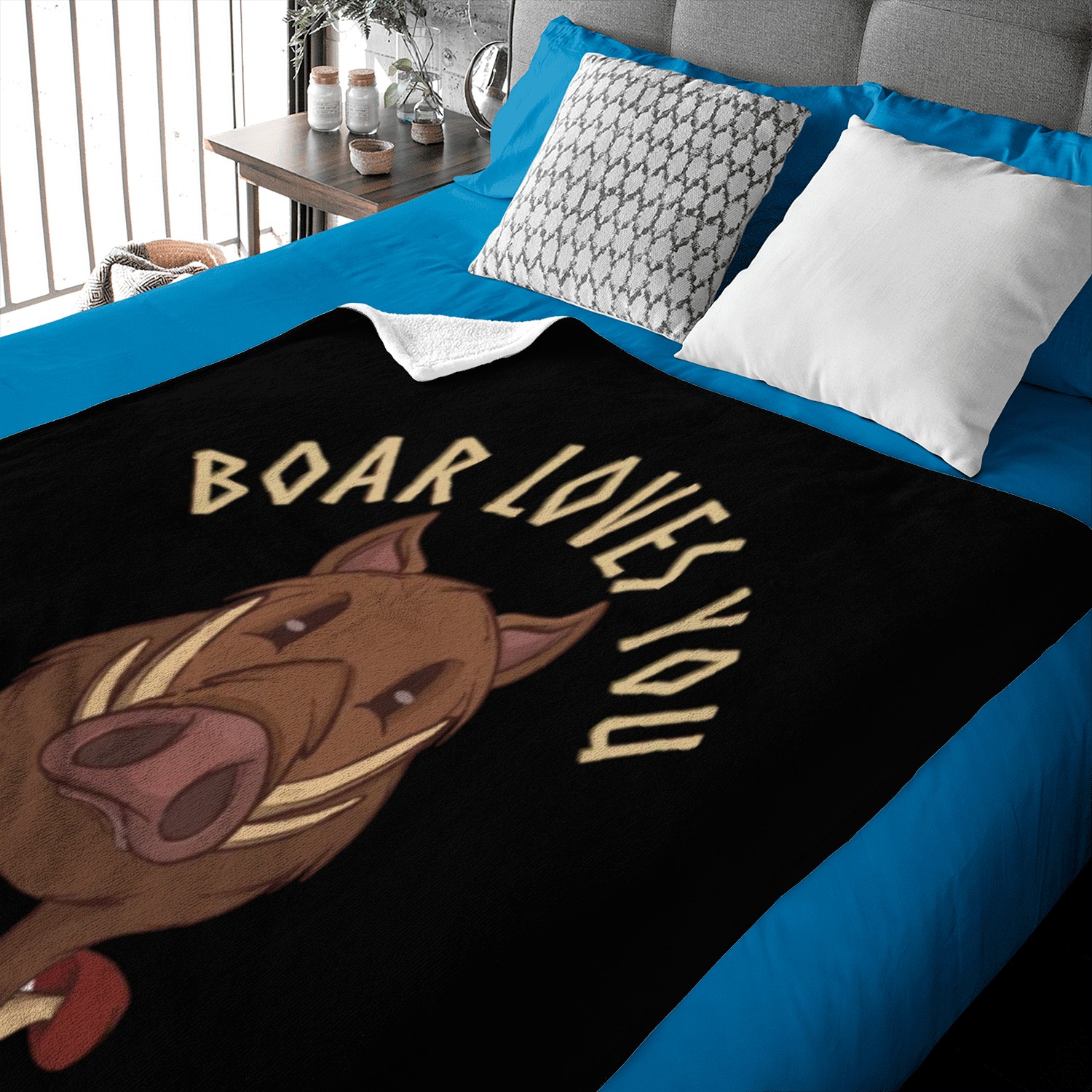 Valheim The Boar Loves You Baby Blankets
