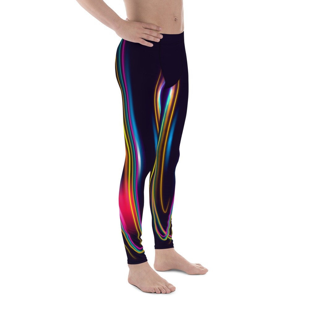 Neon Speed Trail Lights Men's Leggings