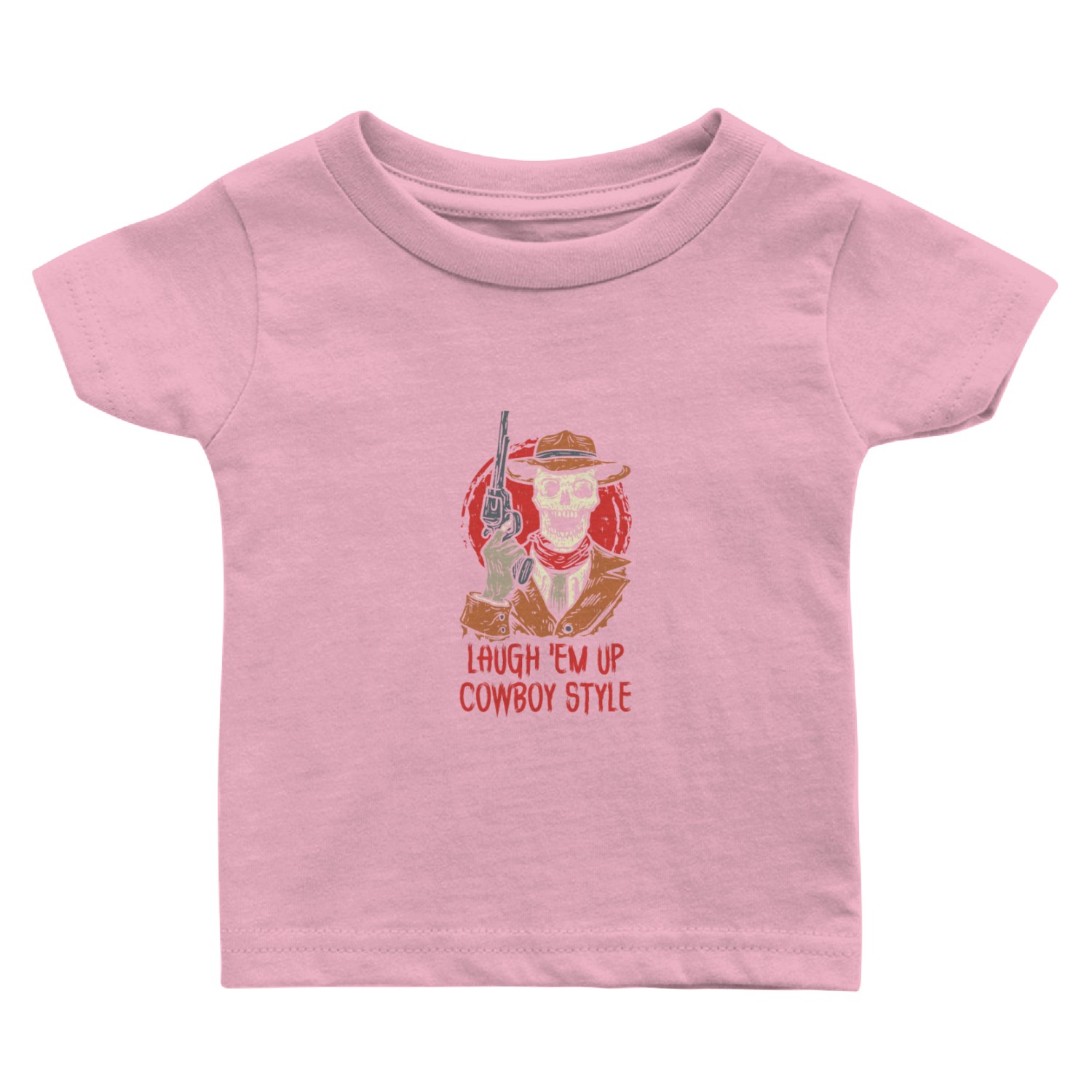 Spooky Horror Western Cowboy Rider Rodeo Country Baby T Shirts