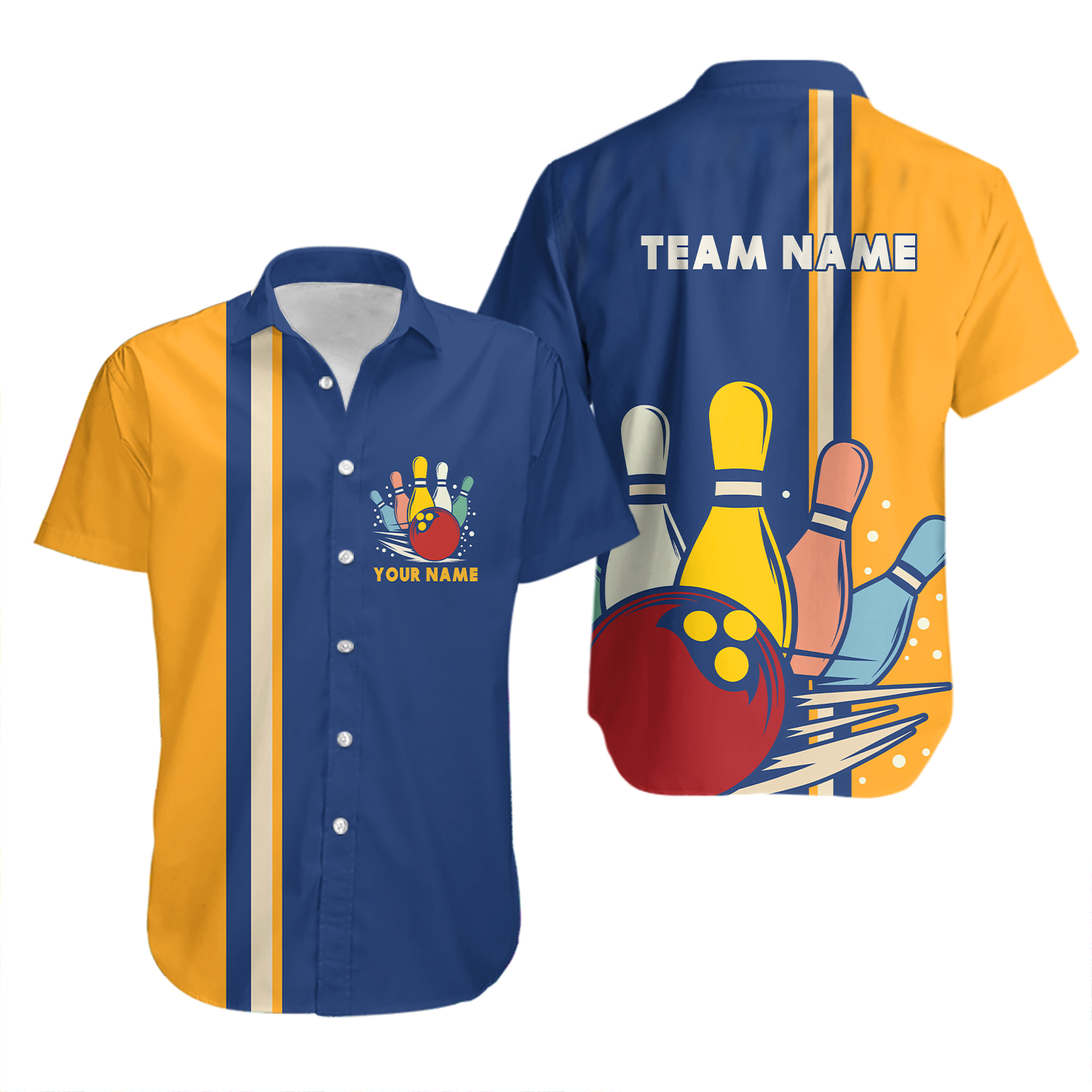 Personalized Bowling Hawaiian Shirt Matching Team Shirt For Bowlers Gift