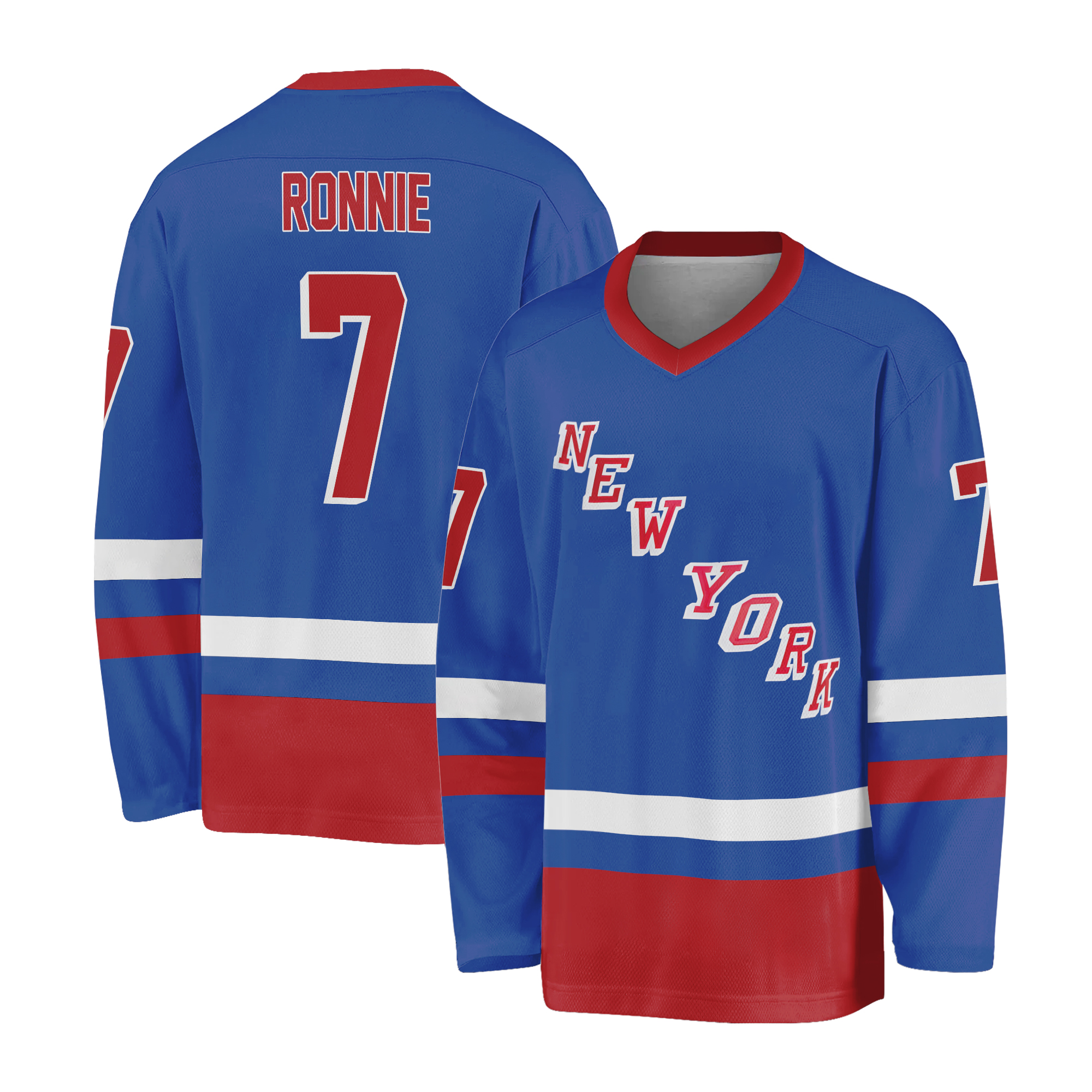 Design Men Gretzky #99 Hockey Jersey Blue Sewn Custom Any Name/Number