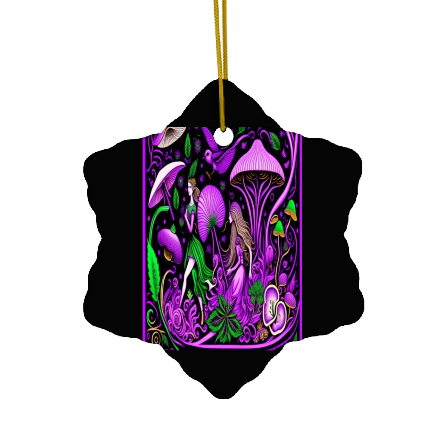 Magenta Art Ceramic Ornaments