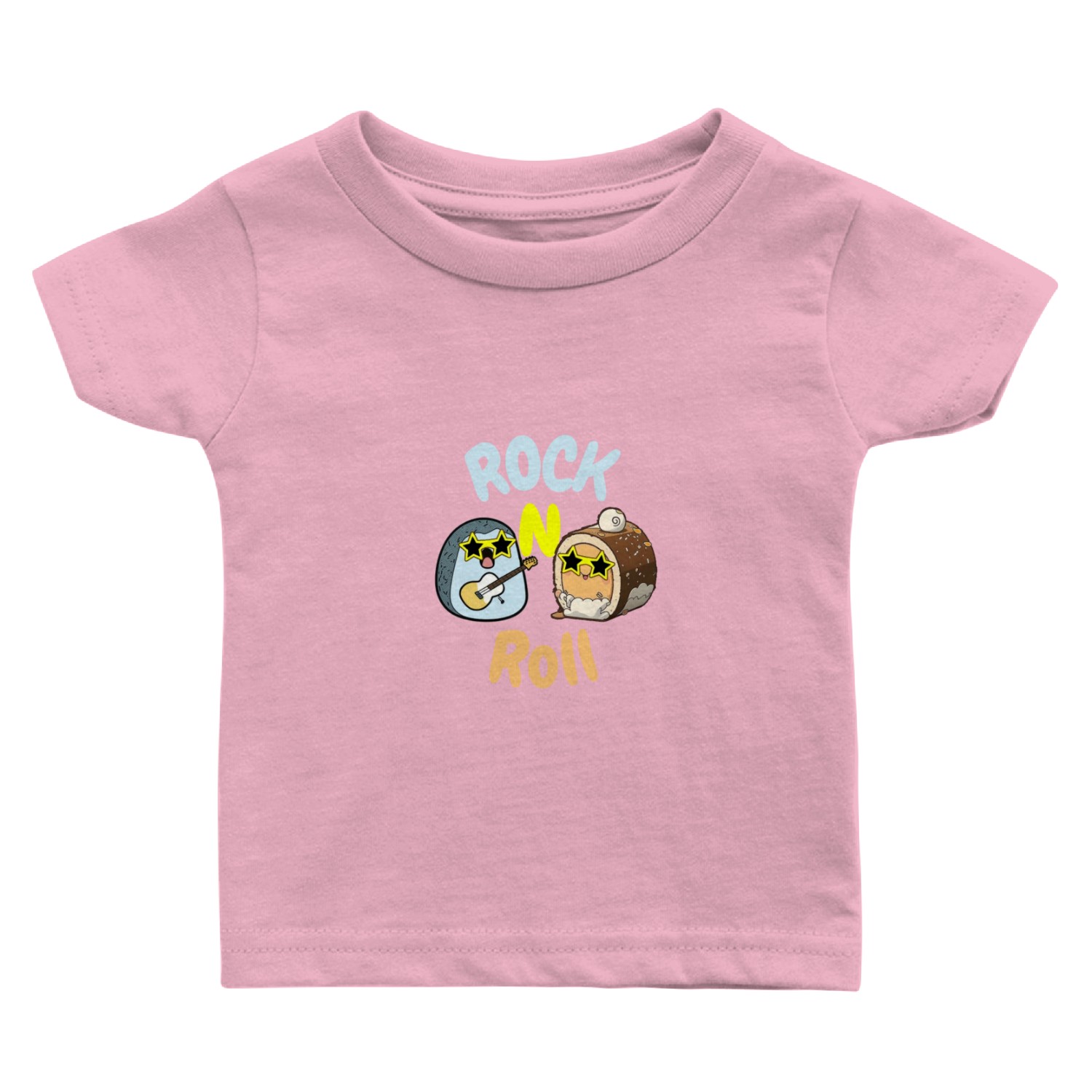 Rollcake and Stone RocknRoll Music Style Baby T Shirts