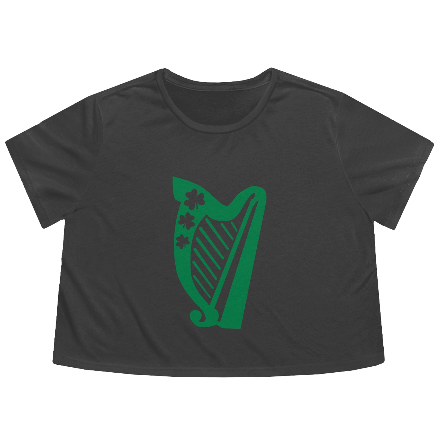 Irish harp Flowy Cropped Tees